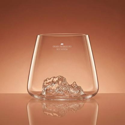 Set of 2 glasses Sassolungo & Gran paradiso TOPOGRAPHIC