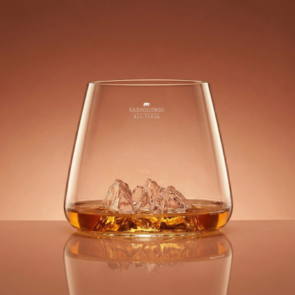 Set of 2 glasses Sassolungo & Gran paradiso TOPOGRAPHIC