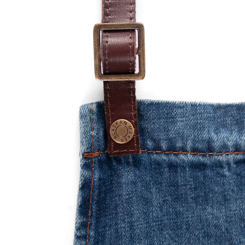 Tablier jean cuir alaskan maker
