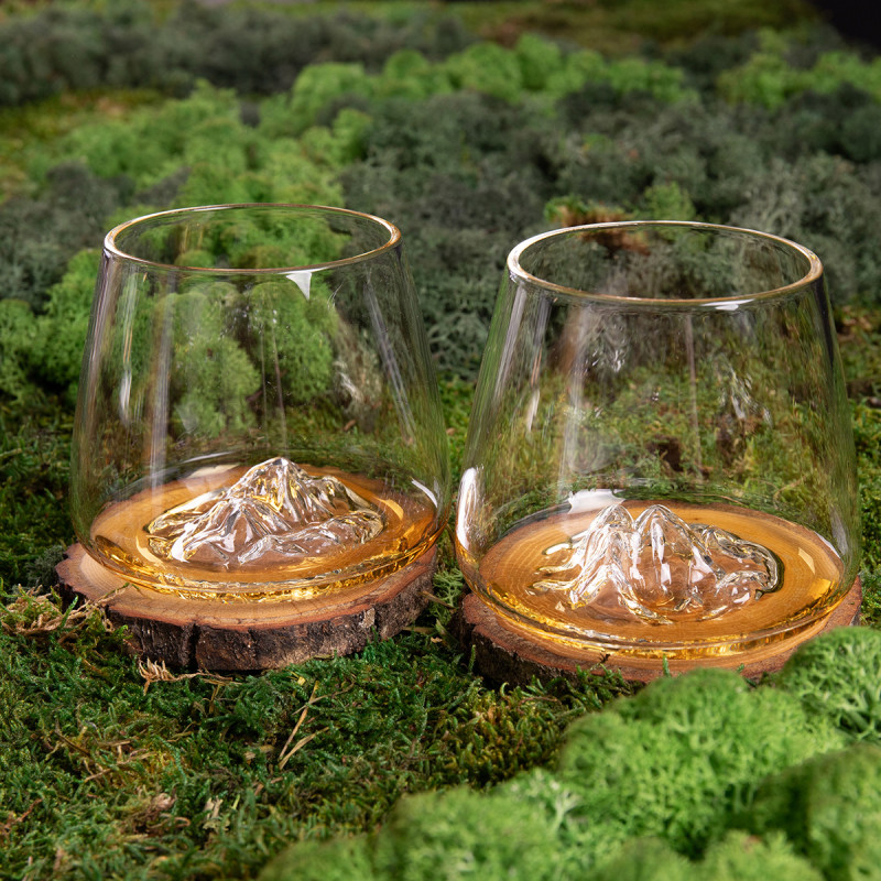 Set de 2 verres Topographic : Everest et Mont Blanc