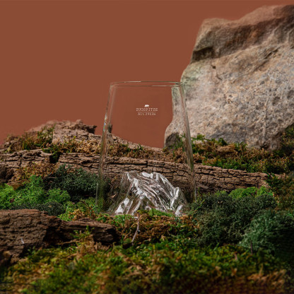 Verre design TOPOGRAPHIC : Mont Blanc
