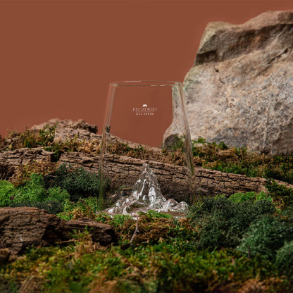 Verre design TOPOGRAPHIC : Pic du Midi