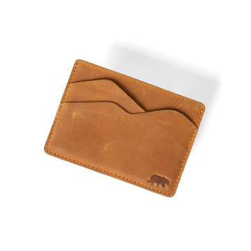 Ultra-slim leather card holder BROOKS