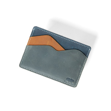 Customized ultra-slim leather card holder BROOKS