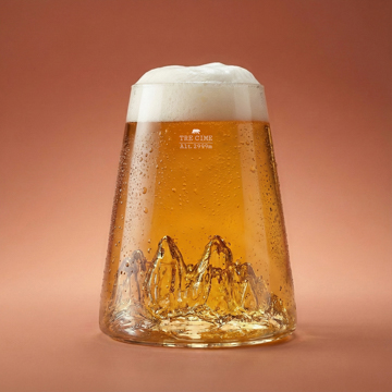 Design TOPOGRAPHIC glass: Tre Cime di Lavaredo