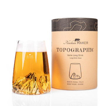 Design TOPOGRAPHIC glass: Monte Rosa