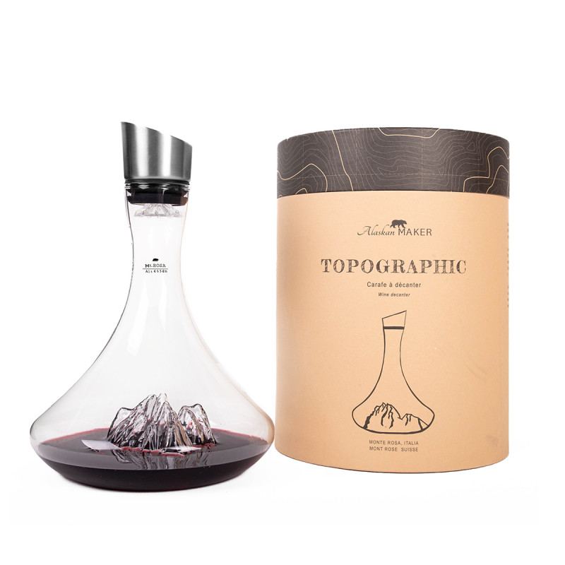 TOPOGRAPHIC wine decanter: Zugspitze