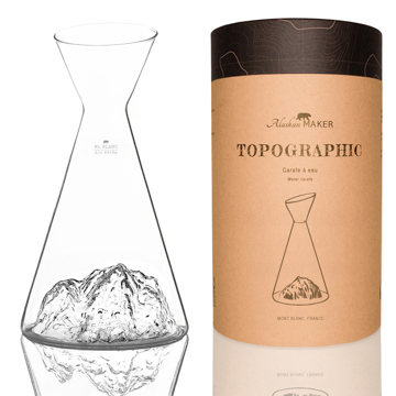 Carafe à eau TOPOGRAPHIC : Mont Blanc