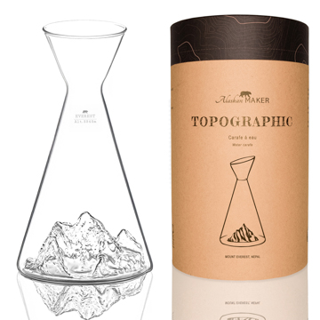 Carafe à eau TOPOGRAPHIC : Mont Everest