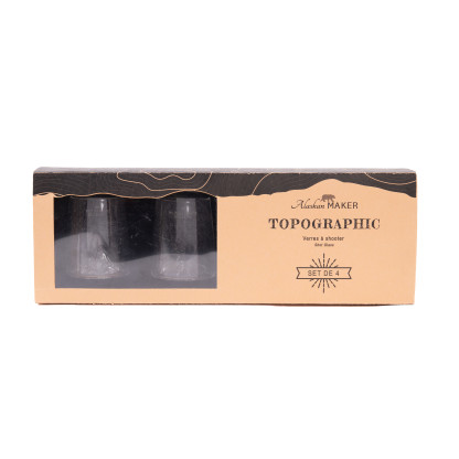 Coffret de 4 shooters TOPOGRAPHIC