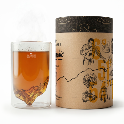 Verre Double Paroi Mont Blanc TOPOGRAPHIC