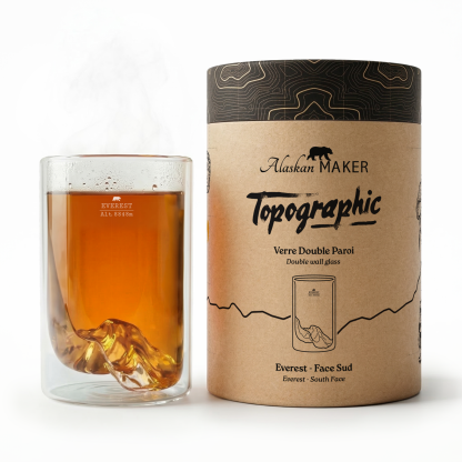 Everest Double-Wall Glass TOPOGRAPHIC