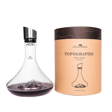 TOPOGRAPHIC wine decanter : Mont Blanc