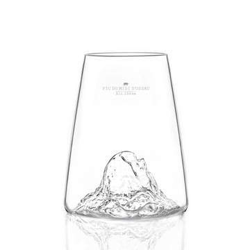 Design TOPOGRAPHIC glass: Pic du Midi