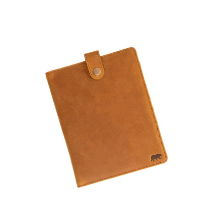 Leather passport cover for travel