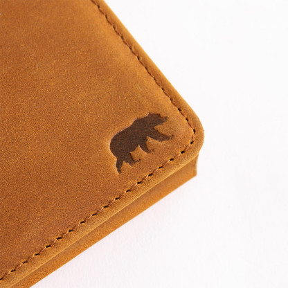 Leather passport cover for travel
