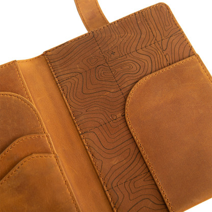 Leather passport cover for travel