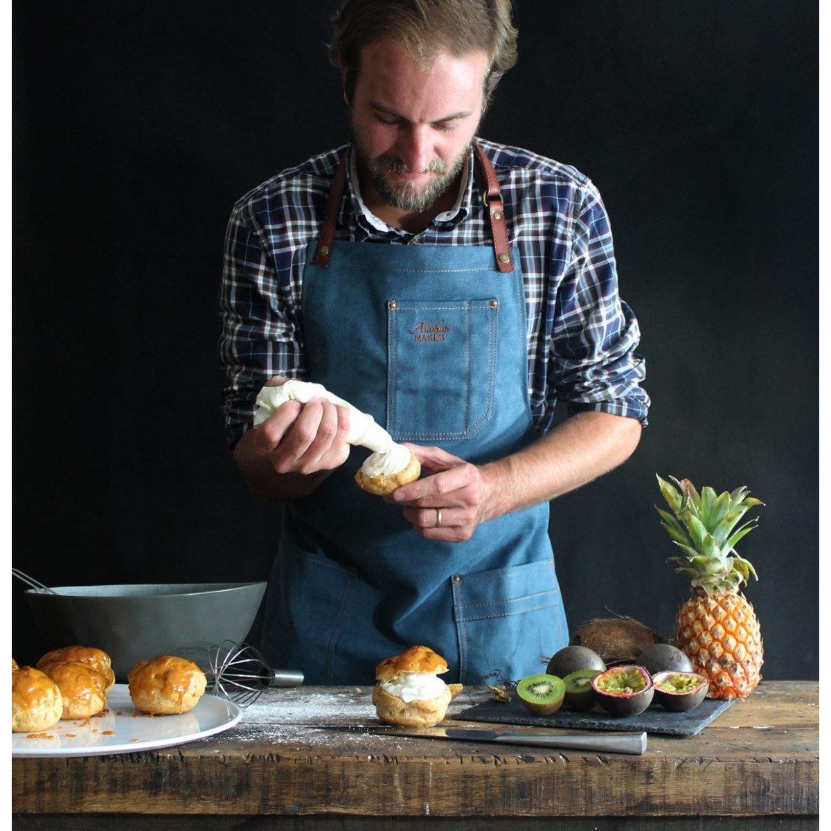 Tablier de cuisine avec photo, cadeau personnalisé homme et